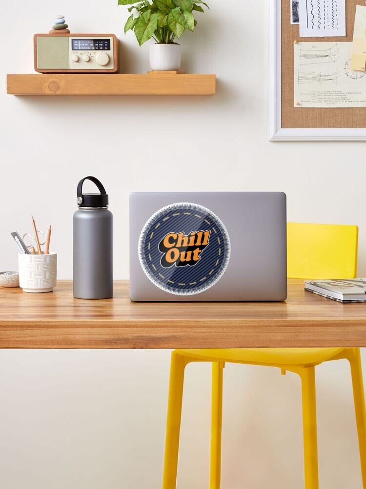 Cool Iron On Patches Chill Out Sticker for Sale by ArtHavenCo