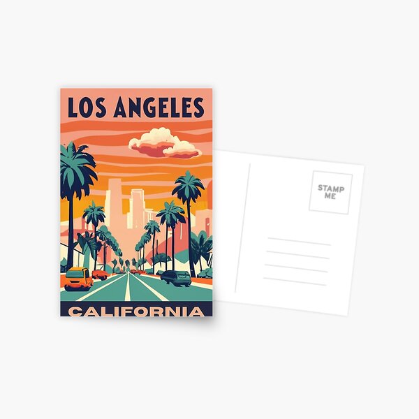 Item preview, A Vintage Travel Art of Los Angeles - California - US  designed and sold by GoodOldVintage.