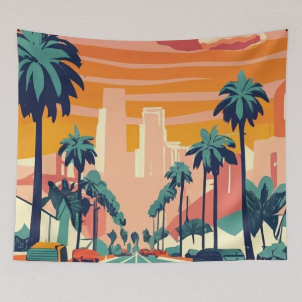Item preview, A Vintage Travel Art of Los Angeles - California - US  designed and sold by GoodOldVintage.