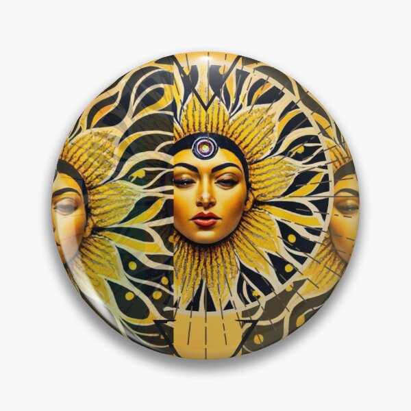Item preview, Sunflower Woman, Solar Plexus Chakra, Yellow Chakra, Mystic designed and sold by HelenGie.
