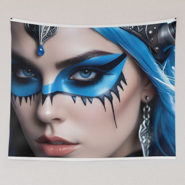 Item preview, Frostfire Beauty: The Viking Shieldmaiden with Glacial Grace designed and sold by PosterManiaRo.