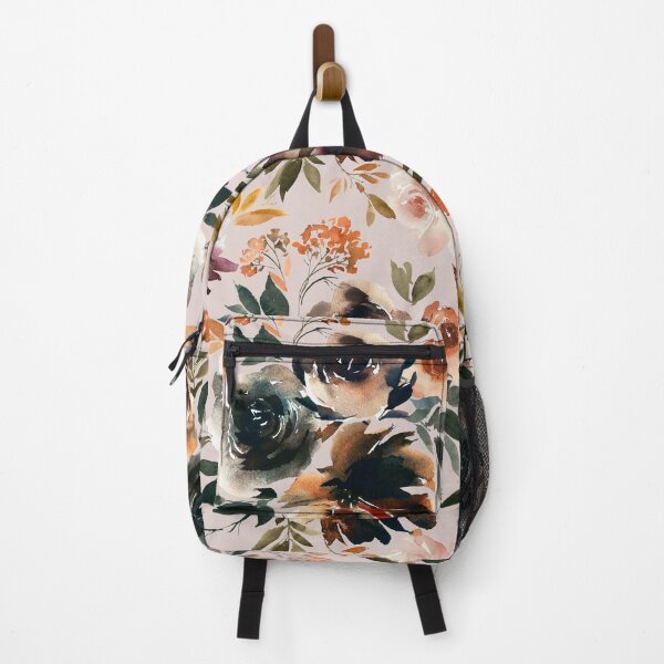 Item preview, Dark Floral (Brown, Coffee, Black, Nude, Beige, Orange) Watercolor Art designed and sold by MimiKoo.