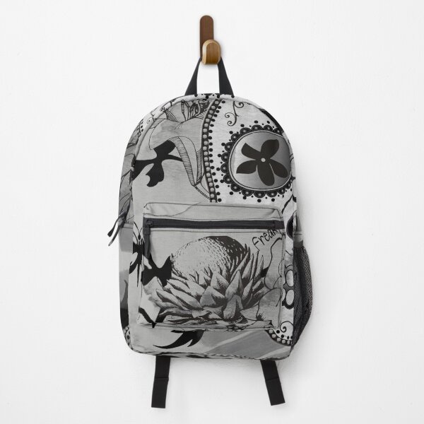 Item preview, SKULL BLACK AND WHITE WITH FLOWERS designed and sold by inarausch2023.
