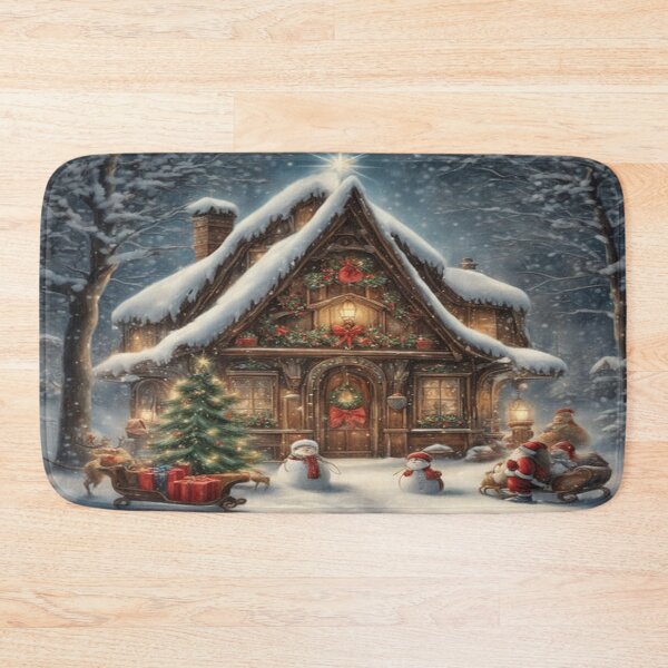 Item preview, Santa Claus brings joy to a snowy village: with his reindeer and presents he visits the children in their sleep designed and sold by FotoworldEdel.
