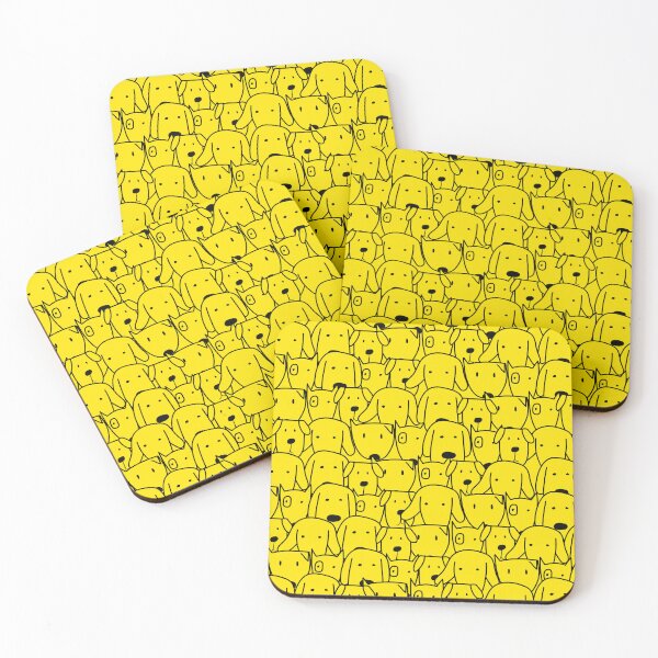 Item preview, cute yellow dogs patterns designed and sold by CreativityClub.