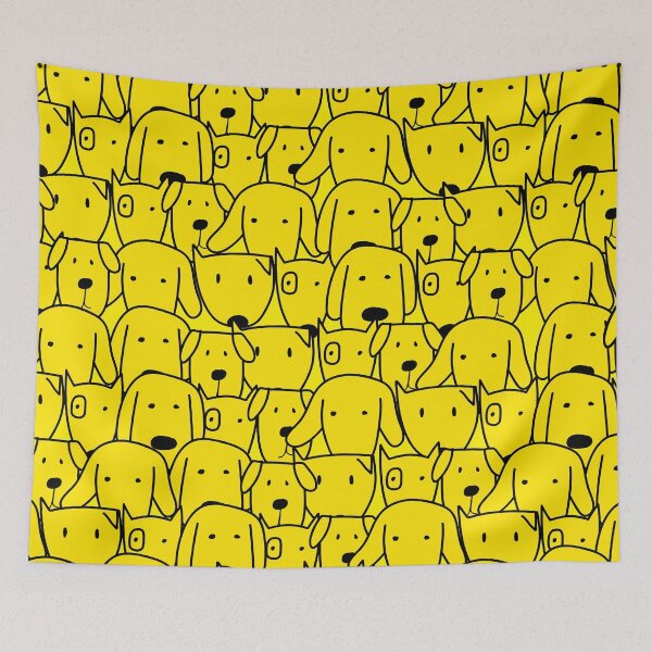 Item preview, cute yellow dogs patterns designed and sold by CreativityClub.