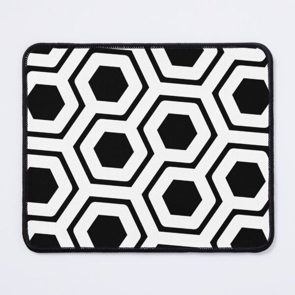 Item preview, Bold Black and White Honeycomb Hexagon Maze Pattern, Modern Scandi Art  designed and sold by PenguinForests.