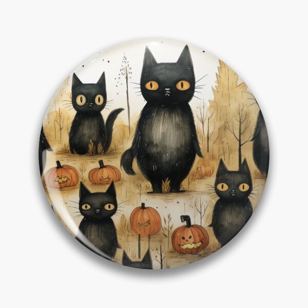 Item preview, Halloween Black Cats seamless digital paper designed and sold by PatternedDreamz.