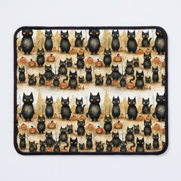 Item preview, Halloween Black Cats seamless digital paper designed and sold by PatternedDreamz.