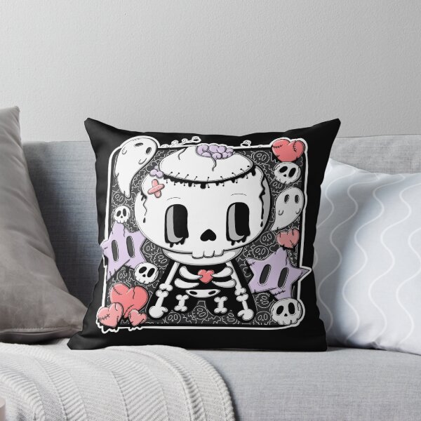 Item preview, Bones the zombie skeleton in kawaii style designed and sold by studiomogwai.