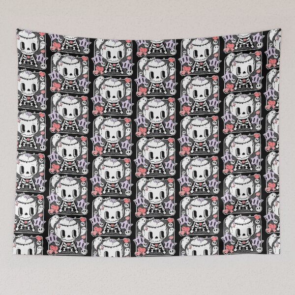 Item preview, Bones the zombie skeleton in kawaii style designed and sold by studiomogwai.