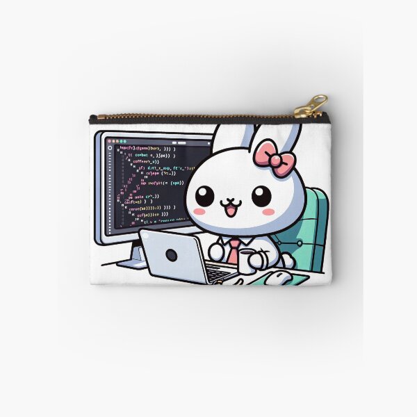 Item preview, Dual Display Dreams: Programmer Bunny's Kawaii Code Sessions designed and sold by PuffPuffPrint.