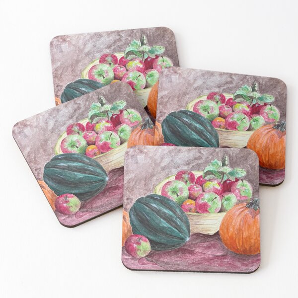 Item preview, Autumn Harvest Watercolor Still Life #1 designed and sold by LindenTreeGifts.