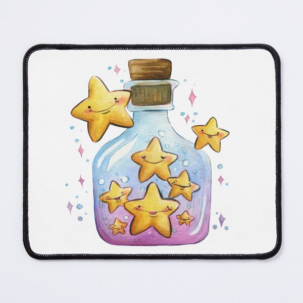 Item preview, Fairy Bottle Little happy stars watercolour painting designed and sold by carlottamascolo.