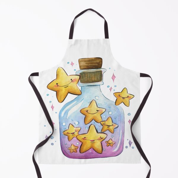 Item preview, Fairy Bottle Little happy stars watercolour painting designed and sold by carlottamascolo.