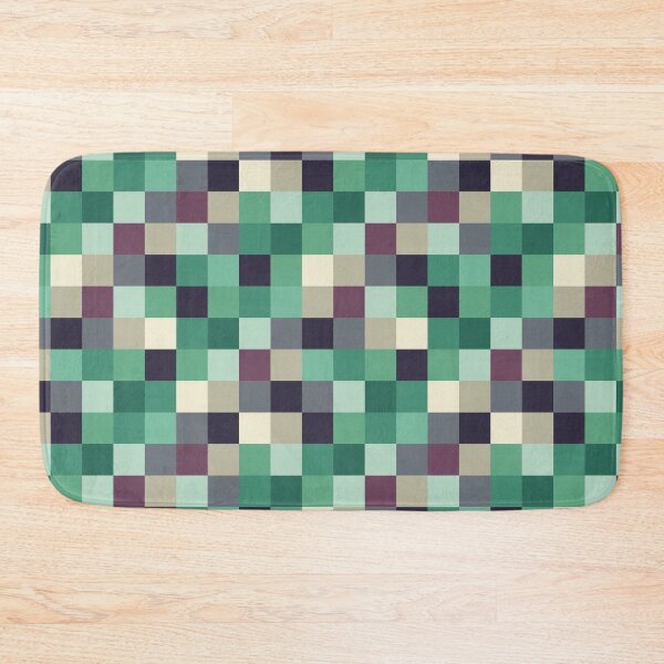 Item preview, Retro Checker Pattern Blue Green Gray designed and sold by Stephanie McRae.