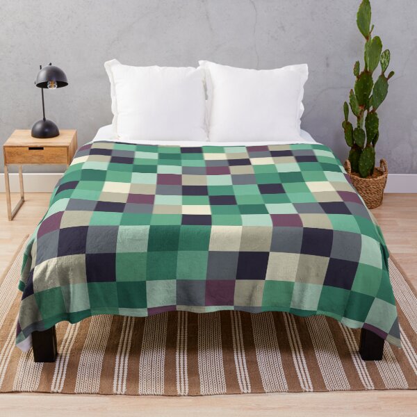 Item preview, Retro Checker Pattern Blue Green Gray designed and sold by Stephanie McRae.