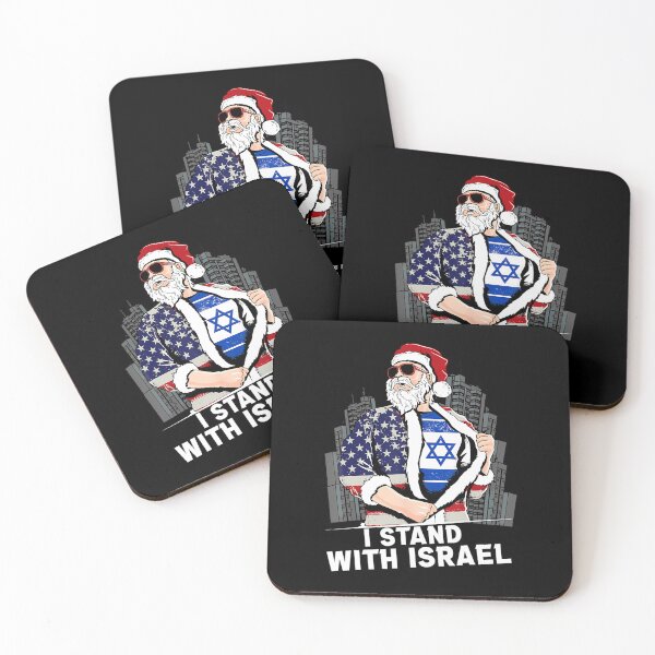Item preview, I Stand With Israel And Usa Flag Santa designed and sold by OdysseyOracle.