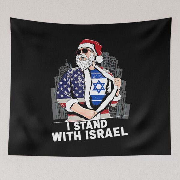 Item preview, I Stand With Israel And Usa Flag Santa designed and sold by OdysseyOracle.