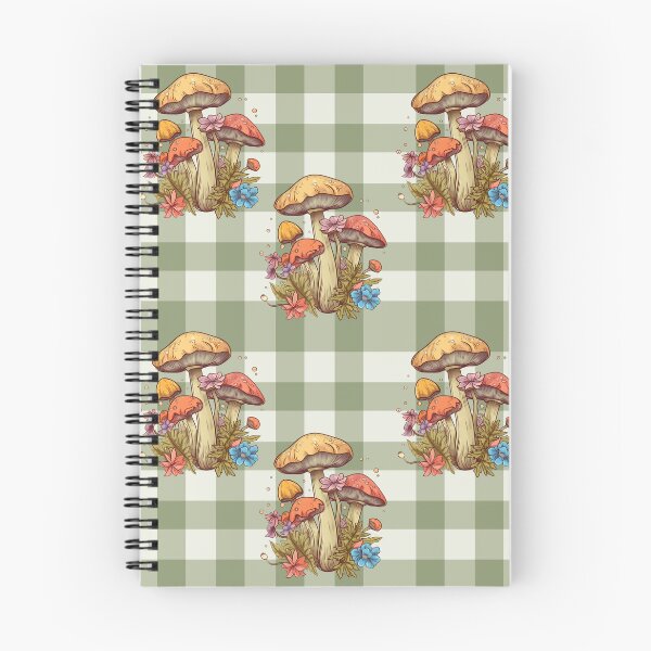 Item preview, Green Plaid Cottagecore Mushroom designed and sold by Lily-and-Lyle.