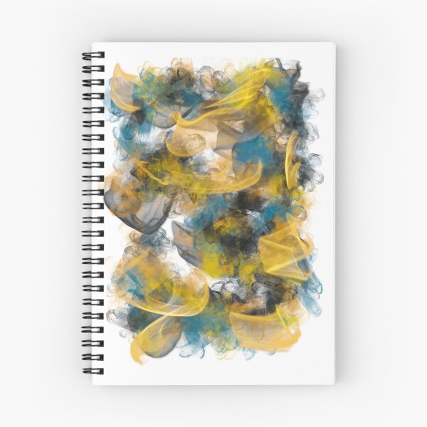 Item preview, Energetic Fusion: Brushstrokes in Yellow, Blue, and White designed and sold by ara-designs.
