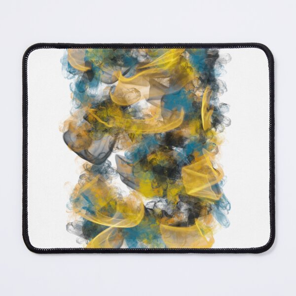 Item preview, Energetic Fusion: Brushstrokes in Yellow, Blue, and White designed and sold by ara-designs.