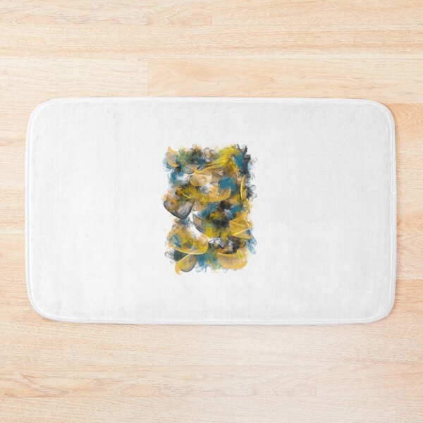 Item preview, Energetic Fusion: Brushstrokes in Yellow, Blue, and White designed and sold by ara-designs.