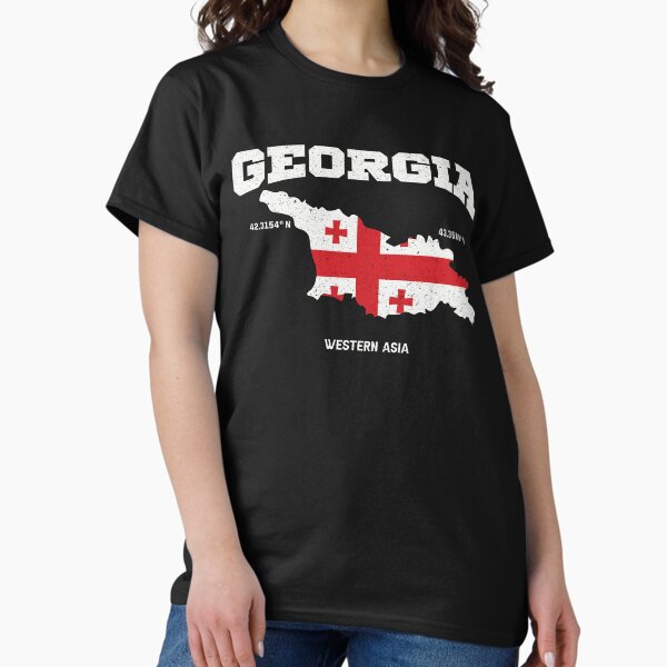Item preview, Georgian flag map, Georgia coordinates, Georgia Localisation designed and sold by Flags &  Maps.