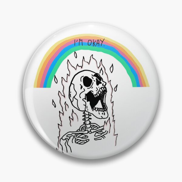 Item preview, I'm okay (rainbow) designed and sold by JulieTheAnimal.