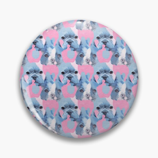 Item preview, Blue and Pink Frenchie Composite Overlay Pattern #8 designed and sold by ARTficiallyAnon.