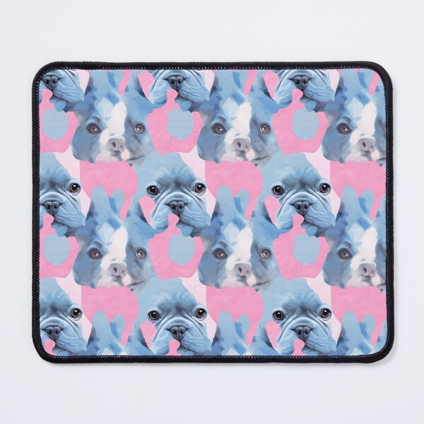 Item preview, Blue and Pink Frenchie Composite Overlay Pattern #8 designed and sold by ARTficiallyAnon.