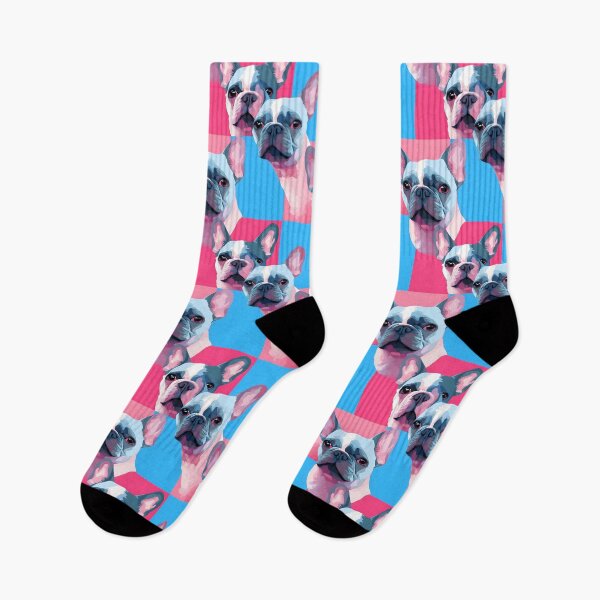 Item preview, Blue and Pink Frenchie Composite Overlay Pattern #9 designed and sold by ARTficiallyAnon.