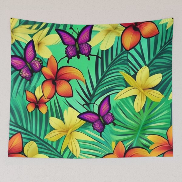Item preview, TROPICAL FOREST WITH BUTTERFLIES designed and sold by inarausch2023.