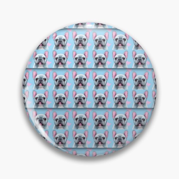 Item preview, Blue and Pink Frenchie Composite Overlay Pattern #11 designed and sold by ARTficiallyAnon.