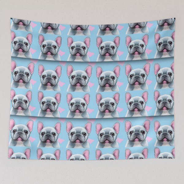 Item preview, Blue and Pink Frenchie Composite Overlay Pattern #11 designed and sold by ARTficiallyAnon.
