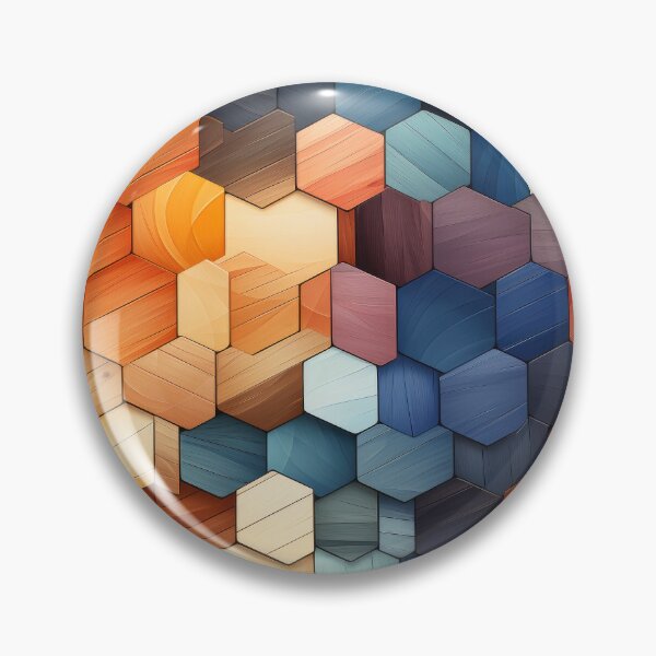 Item preview, panel made of wood texture hexagons of all colors designed and sold by Isard.