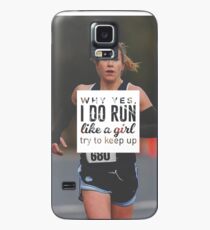 Lauf wie ein Mädchen Lady Boss Runner Queen Princess Hülle & Skin für Samsung Galaxy