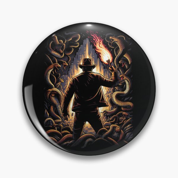 Item preview, Adventure Seeker with Torch Amidst Snakes - Adventure designed and sold by Fenay Designs.
