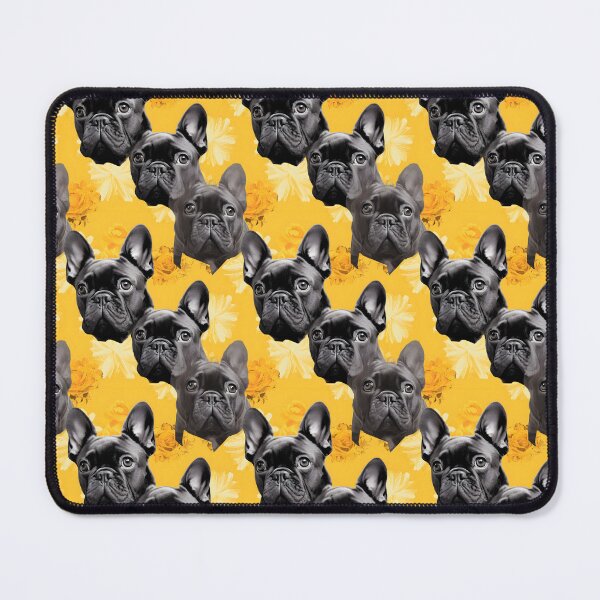 Item preview, Charcoal & Yellow Frenchie Composite Overlay Pattern #1 designed and sold by ARTficiallyAnon.