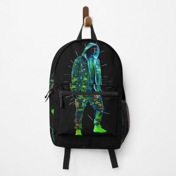 Item preview, Glowing neon male in the style of hip hop aesthetics designed and sold by AI-Only Creations.