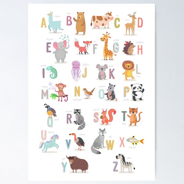Item preview, Animal Alphabet Cartoon Style Colorful Educational and Fun designed and sold by dk-design85.