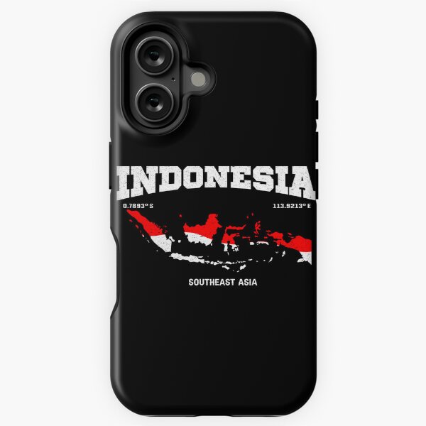 Item preview, Indonesian flag map, Indonesia coordinates, Indonesia Localisation designed and sold by Flags &  Maps.