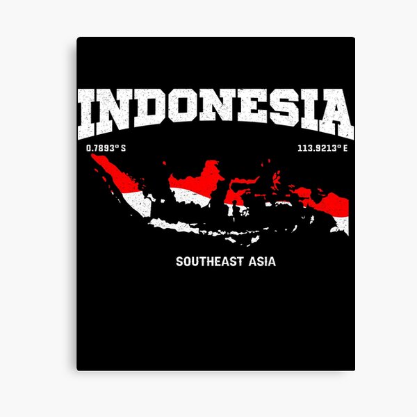 Item preview, Indonesian flag map, Indonesia coordinates, Indonesia Localisation designed and sold by Flags &  Maps.