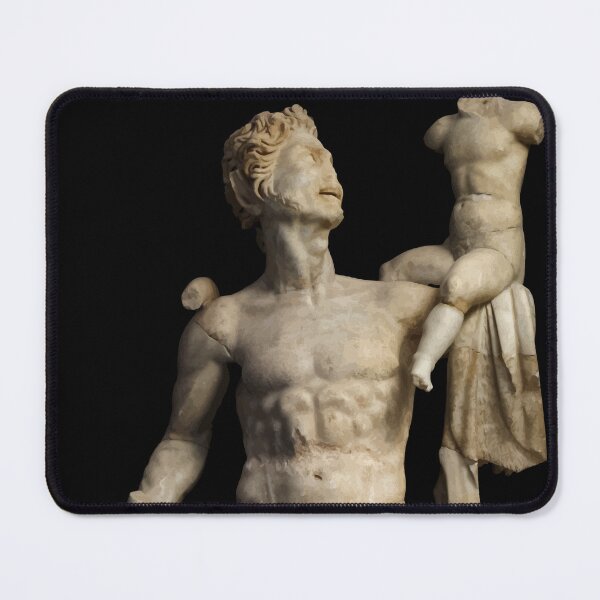 Item preview, Sylvan Deity With The Child Dionysus Greek Statue designed and sold by taiche.