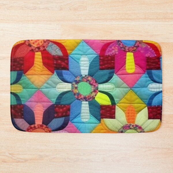 Item preview, Colorful floral Patchwork quilt  designed and sold by Roxburylane.