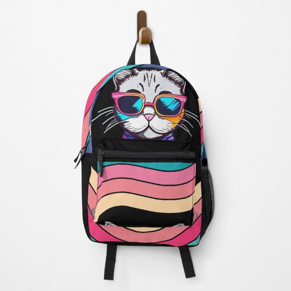 Item preview, Rainbow Groove Cat designed and sold by ALITTLETOWN.