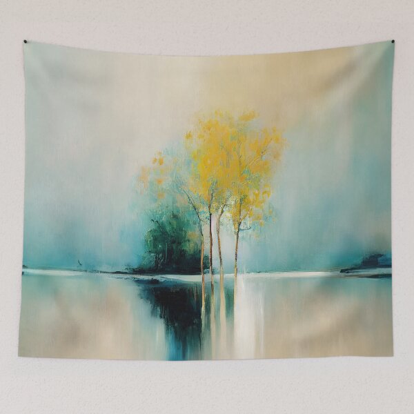 Item preview, Painted Trees on a lake designed and sold by ManuelAndreas.