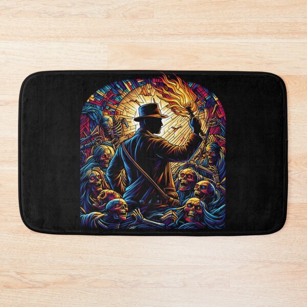 Item preview, Torch-Wielding Explorer Amongst the Undying - Stained Glass - Adventure designed and sold by Fenay Designs.