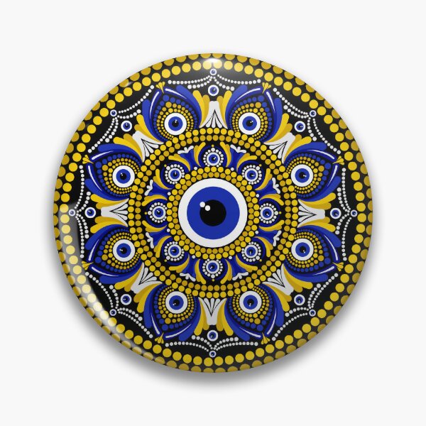 Item preview, Navy and Gold Eyes on the Prize Dot Mandala designed and sold by Triplicate Limited.