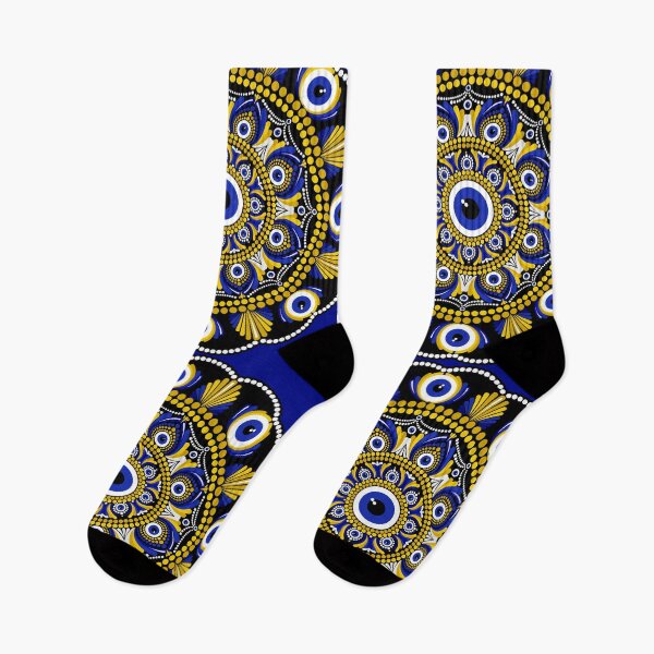 Item preview, Navy and Gold Eyes on the Prize Dot Mandala designed and sold by Triplicate Limited.